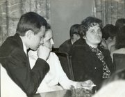 Zebranie ZMS na I roku (1967 lub 68), obok mnie prawdopodobnie  Marian Dramski - rocznik 1971