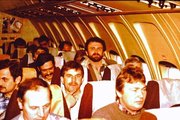 1986r. załoga m/t BOGAR wraca do Polski - lot z Montrealu
