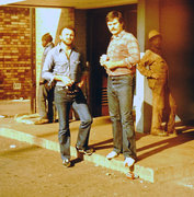 1983r. od lewej Adam Konieczny i Marek Pokorski w Walvis Bay w Namibii