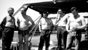 Insko 1976 - czerwiec - pokład katamaranu wydziałowego na tamtejszym jeziorze