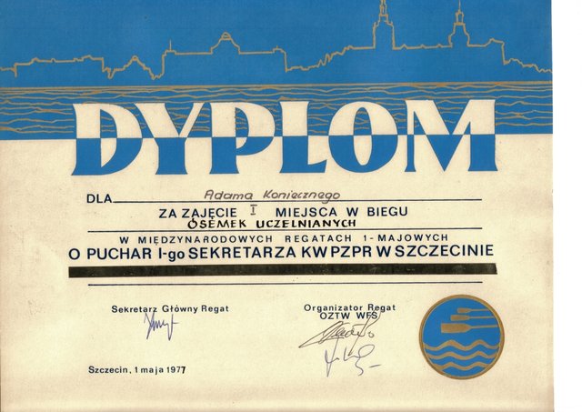 dyplom 1 maja 1977r - Gold