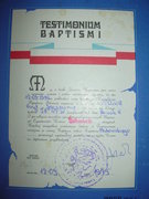 Świadectwo chrztu równikowego