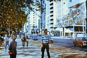 1986r Adam Konieczny na ulicach Montevideo (Urugwaj)
