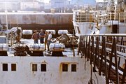 1982r. na pokładzie mt KOLEŃ na suchym doku w Kapsztadzie

